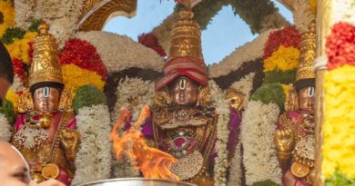 Tirumala | స్వర్ణరథంపై శ్రీ మలయప్పస్వామి దర్శనం..