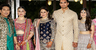 tendulkar| ఘ‌నంగా స‌చిన్ కొడుకు పెళ్లి