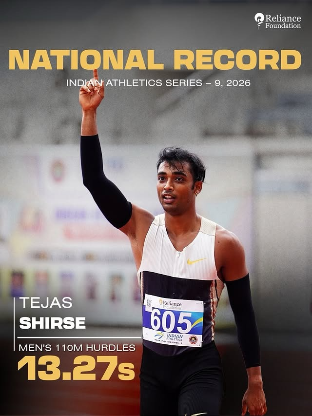 Tejas Shirse breaks National Record