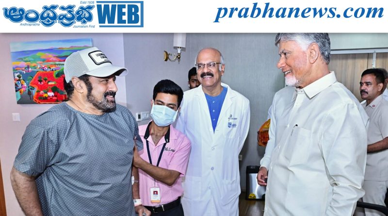 బాలకృష్ణను పరామర్శించిన సీఎం చంద్రబాబు