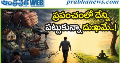 మార్పు చెందే దానిని శాశ్వతం అనుకుని పట్టుకుంటే దుఃఖం వస్తుంది.